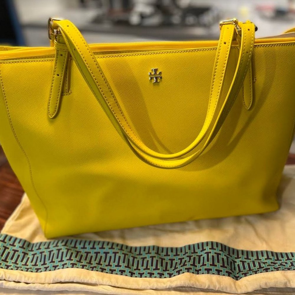 Tory Burch Yellow Tote Bag